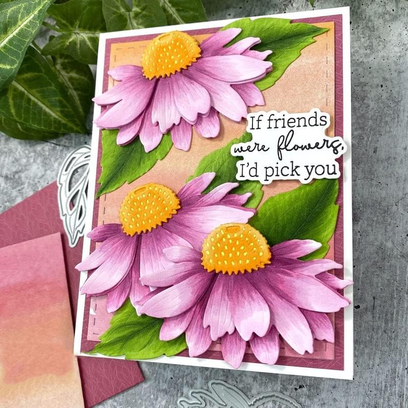 Lapoo 3D Backgrounds Frame Metal Cutting Die for Scrapbooking, New Cutting Dies DIY Album Card Making Decor Paper Craft Metal Die Cuts Party Wedding Decorations (Sunflower 4.3 x 3.5 in) - Image 1